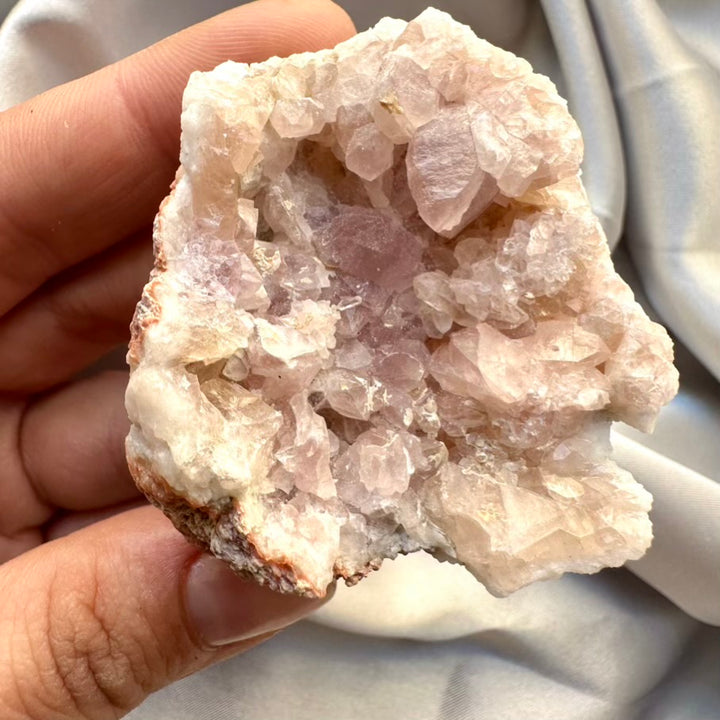 Pink Amethyst Crystal - Unique, Amethyst Crystal Geode (02) - FairyGardenGlow