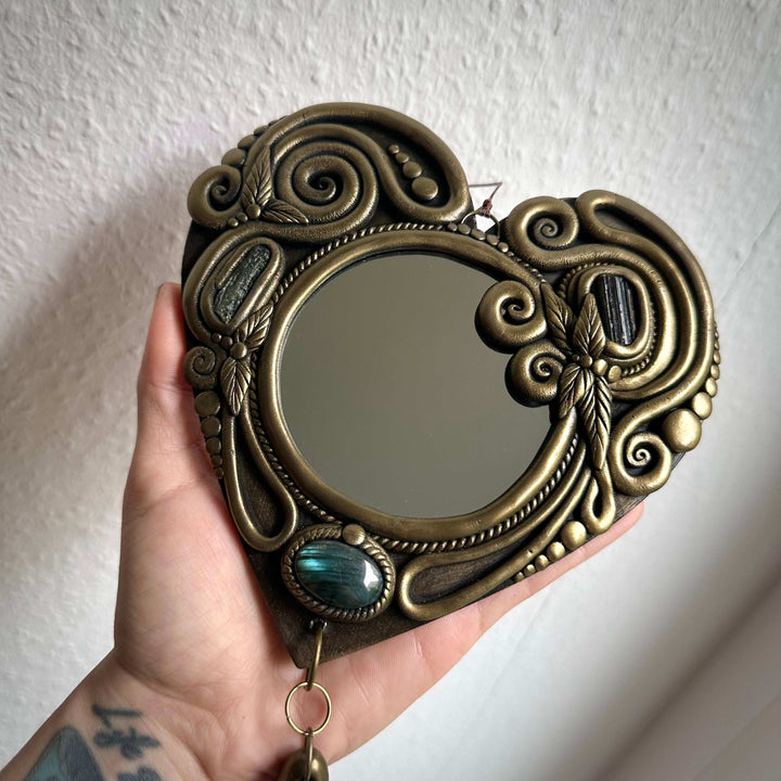 Crystal Mirror Wall Hanging - 21 cm - FairyGardenGlow