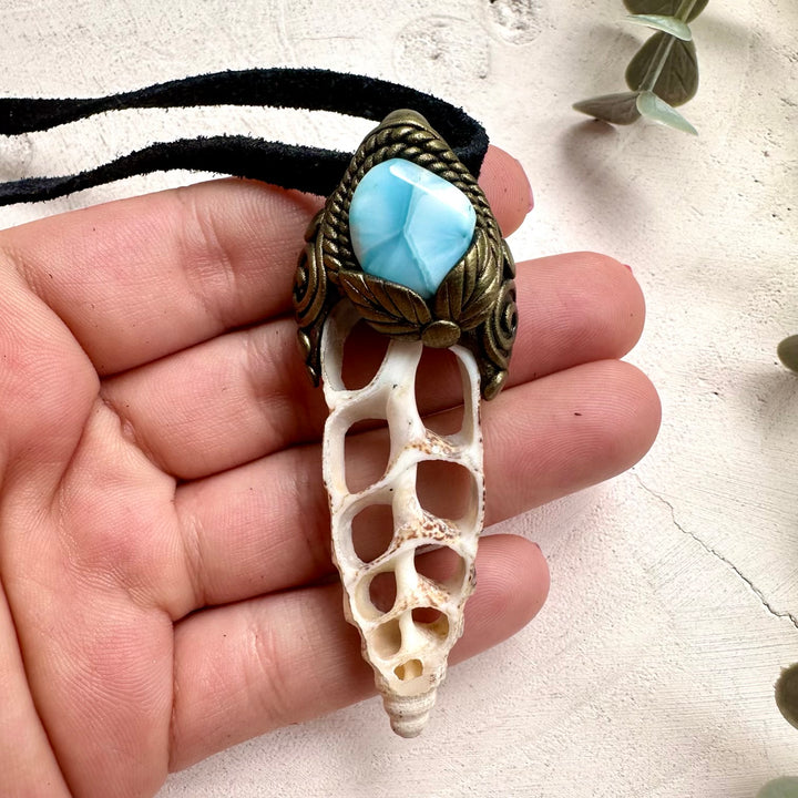 Crystal healing necklace for calm and emotional balance