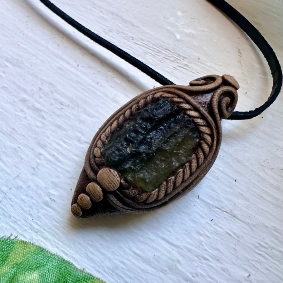 Moldavite Handmade Necklace - FairyGardenGlow