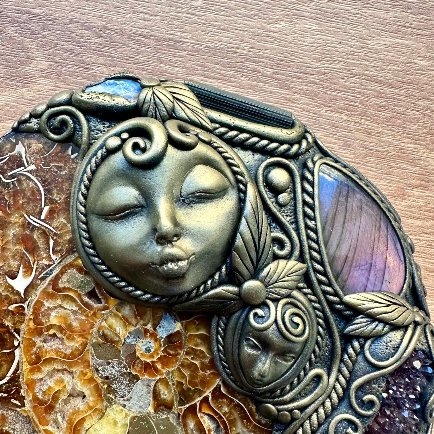 Goddess Meditation Enchanter Tool, Handmade Goddess Spiritual Tool, Crystal Home Decor - FairyGardenGlow