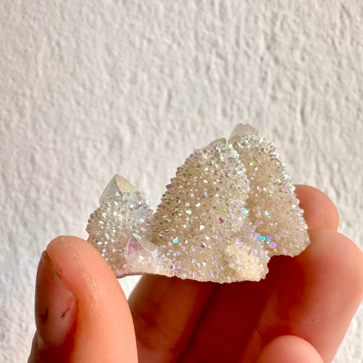 Raw Angel Aura Spirit Quartz cluster for collectors