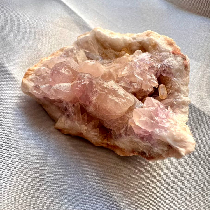 Pink Amethyst Crystal Geode / Raw Pink Amethyst Stone, Mineral Specimen (04) - FairyGardenGlow