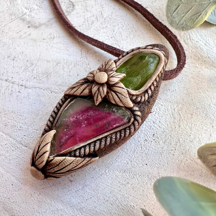 Spiritual jewelry featuring heart healing crystals