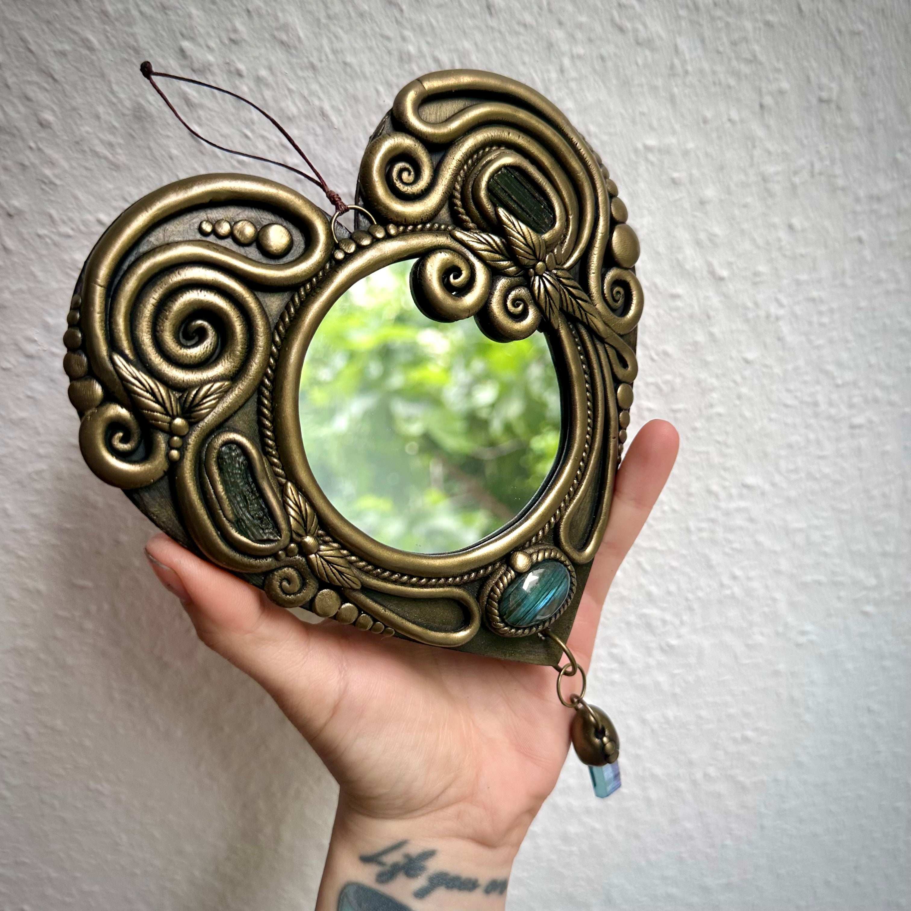 Crystal Mirror Wall Hanging - 21 cm - FairyGardenGlow