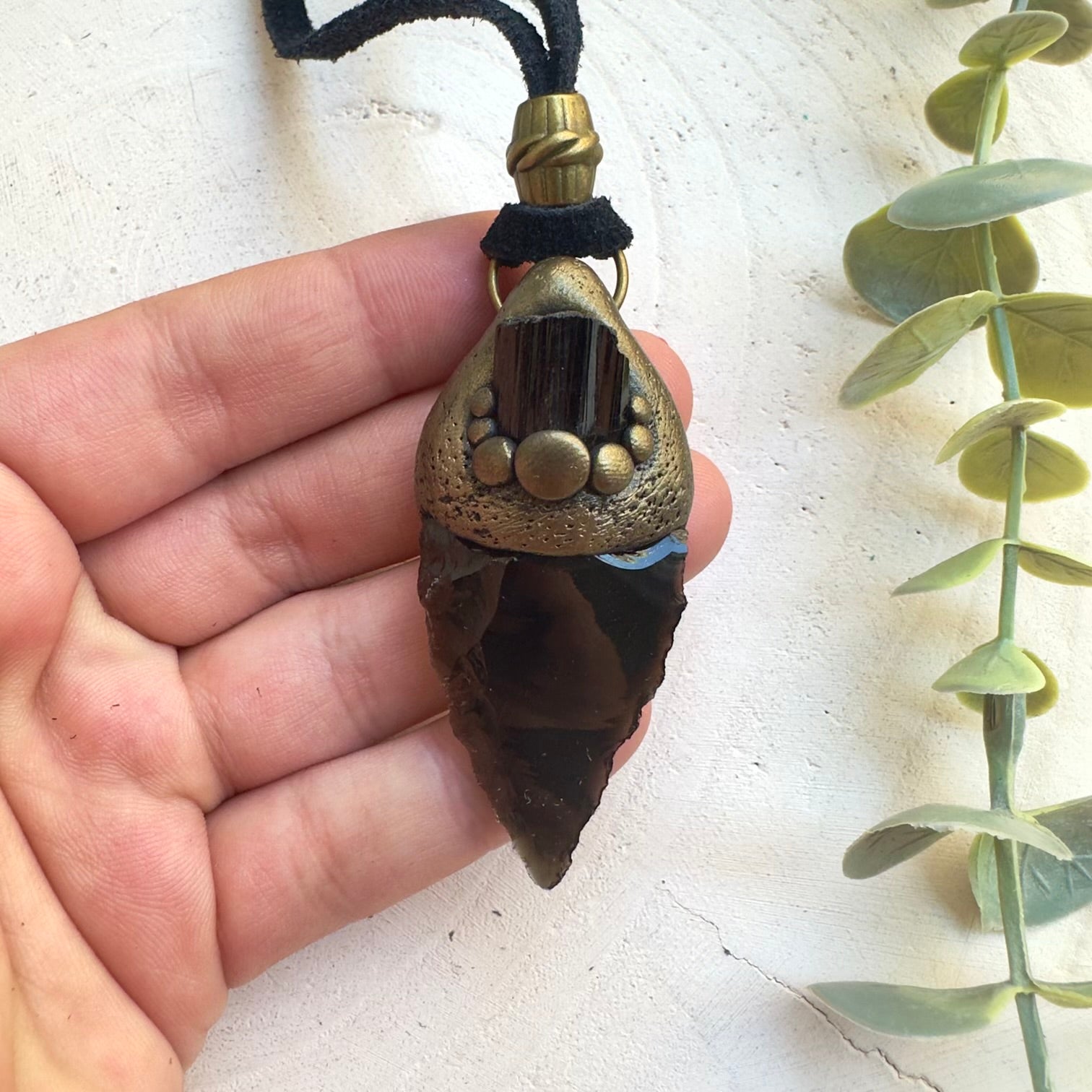 Spiritual crystal pendant necklace for energetic shielding