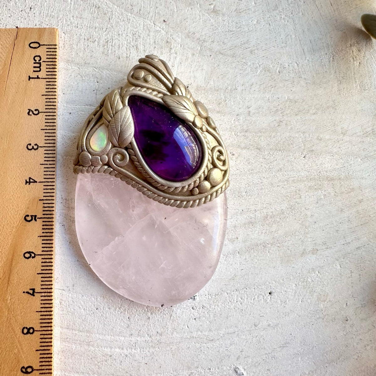 An enchanting spiritual gemstone necklace inspired by love, intuition, inner peace, creativity and spiritual connection. A unique handmade crystal talisman for meditation, energy work, intention setting and everyday wear.