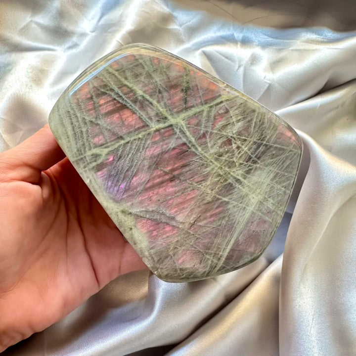 Labradorite Free Form - Purple Flash - Unique - FairyGardenGlow