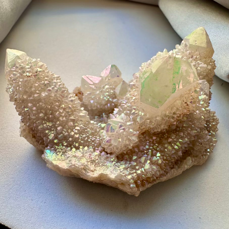 Angel Aura Spirit Quartz Cluster - Unique
