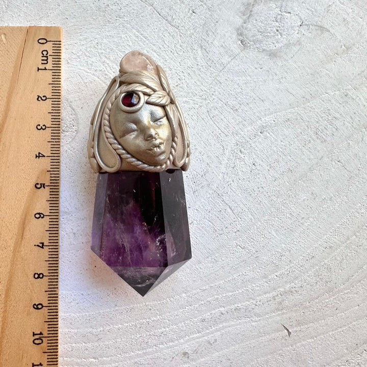 Handmade Goddess crystal gemstone mystical gemstone jewelry