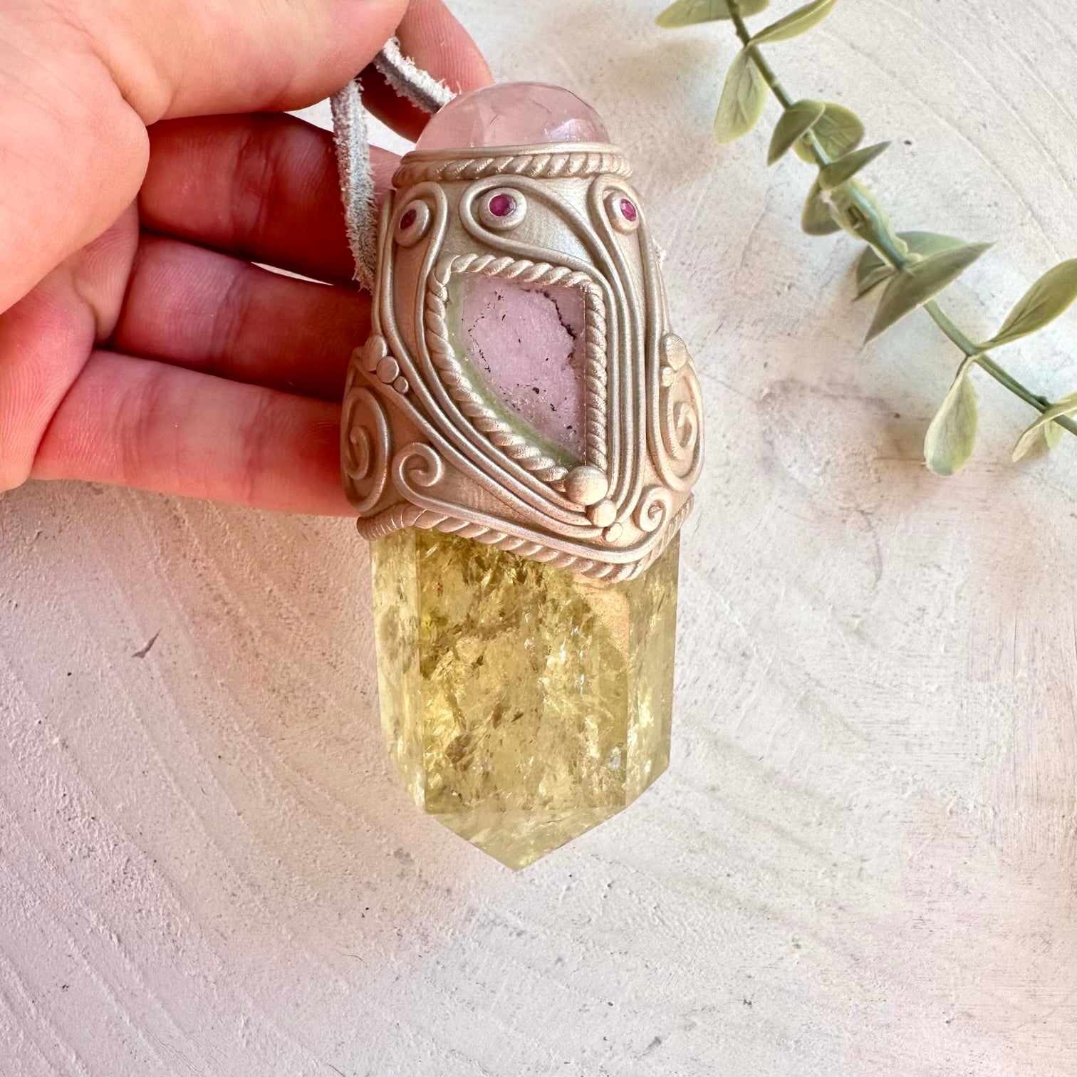 Healing crystal wand crystal talisman for self-love and emotional strength