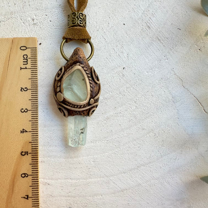 Handmade metaphysical jewelry with Aquamarine stone