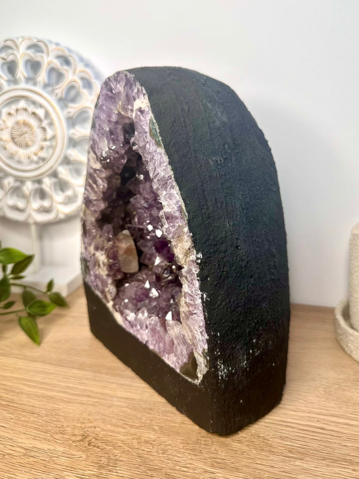Large decorative amethyst crystal