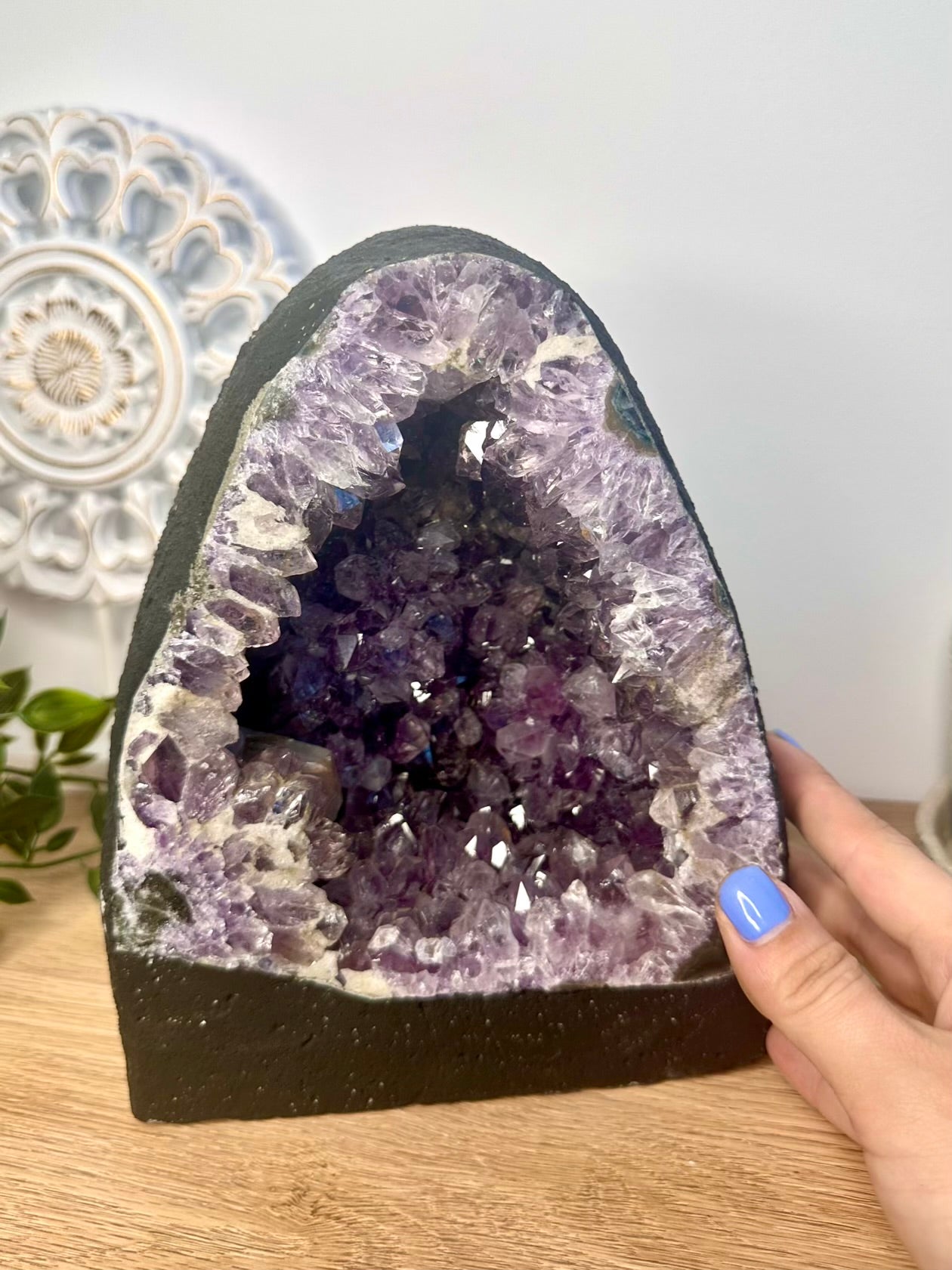 Natural amethyst formation rock specimen