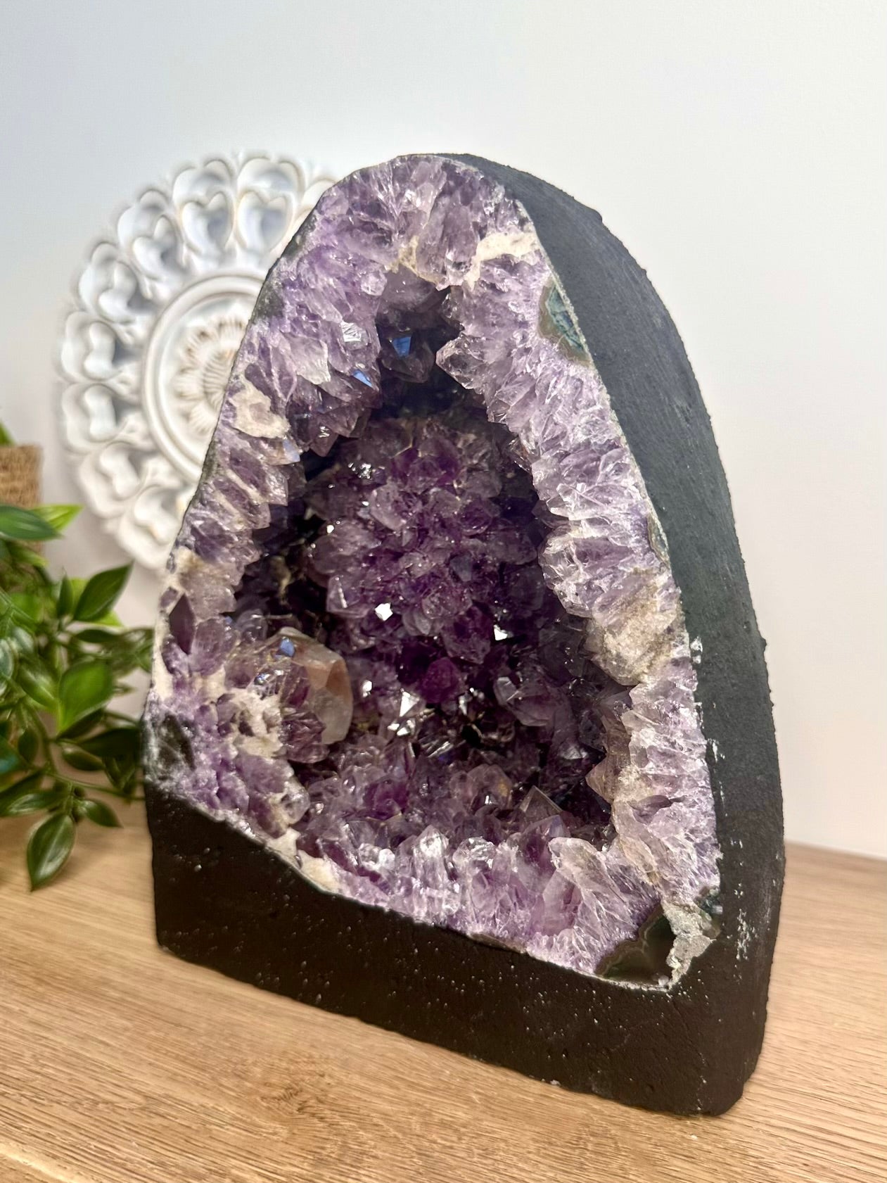 Natural crystal cluster for home and altar decor amethyst cathedreal