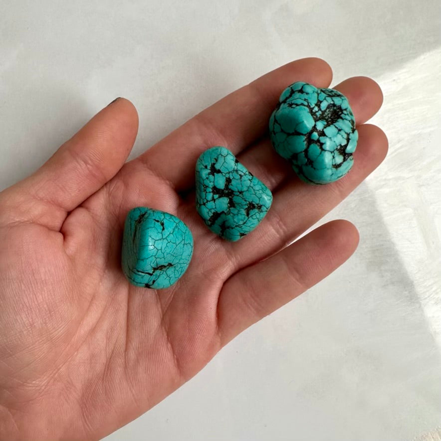 Natural turquoise stone nugget for jewelry making or healing