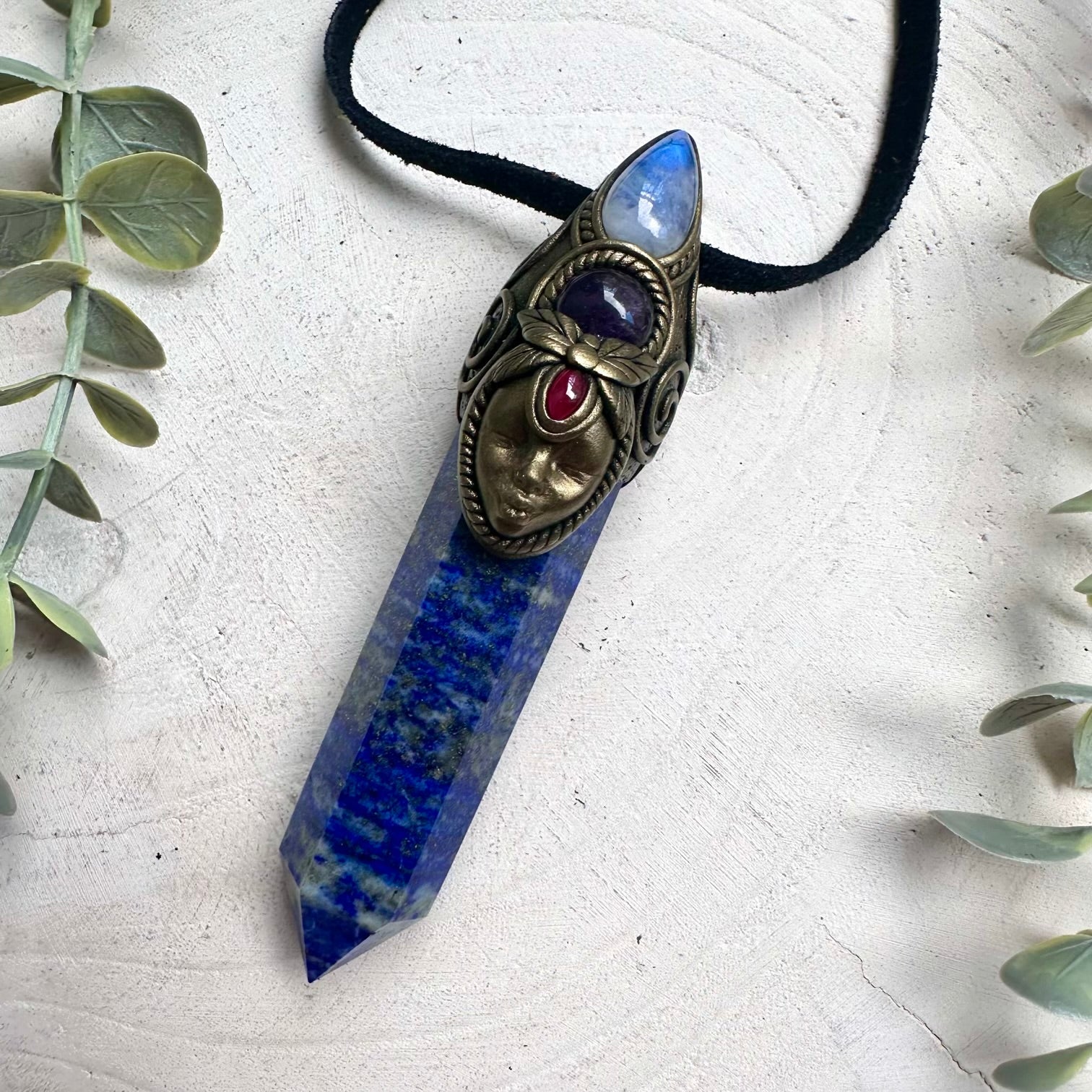 Spiritual Crystal Jewelry, Divine Feminine Pendant