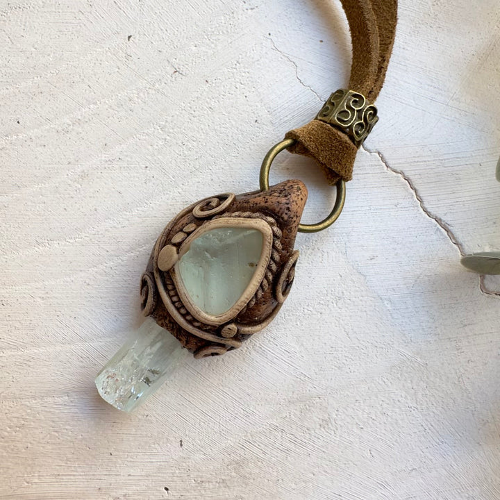 Unisex crystal jewelry featuring Aquamarine and Blue Topaz