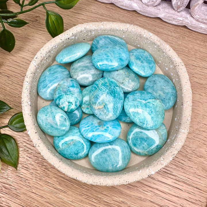 Healing amazonite gemstone for emotional balance and peace