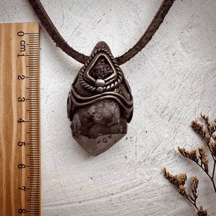 Amethyst and Moldavite Necklace - FairyGardenGlow