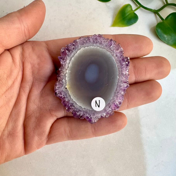 Amethyst Stalactite Slice, Amethyst Healing Crystals, Natural Amethyst Flower - FairyGardenGlow