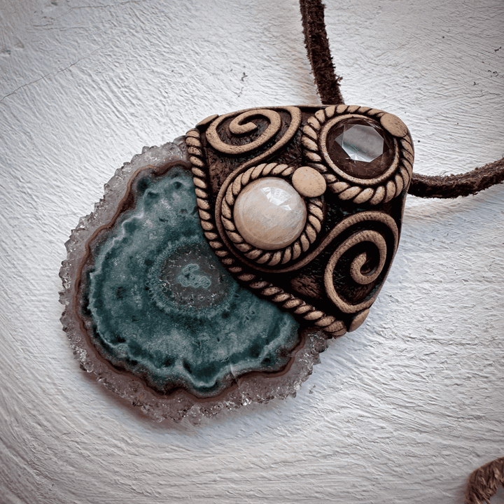 Amethyst Stalactite Morganite and Mystic Topaz Necklace - FairyGardenGlow