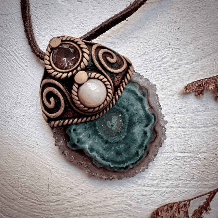 Amethyst Stalactite Morganite and Mystic Topaz Necklace - FairyGardenGlow