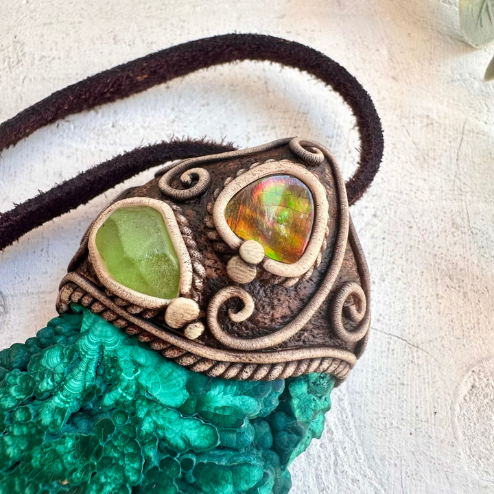 Handmade healing crystal jewelry with Peridot gemstone