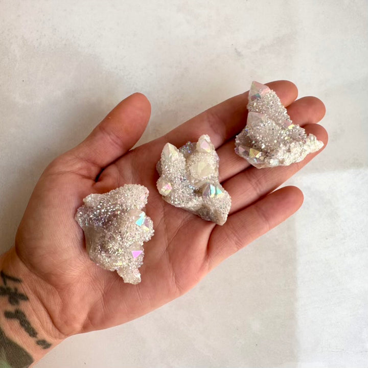 Rare Angel Aura Quartz druzy crystal cluster / medium