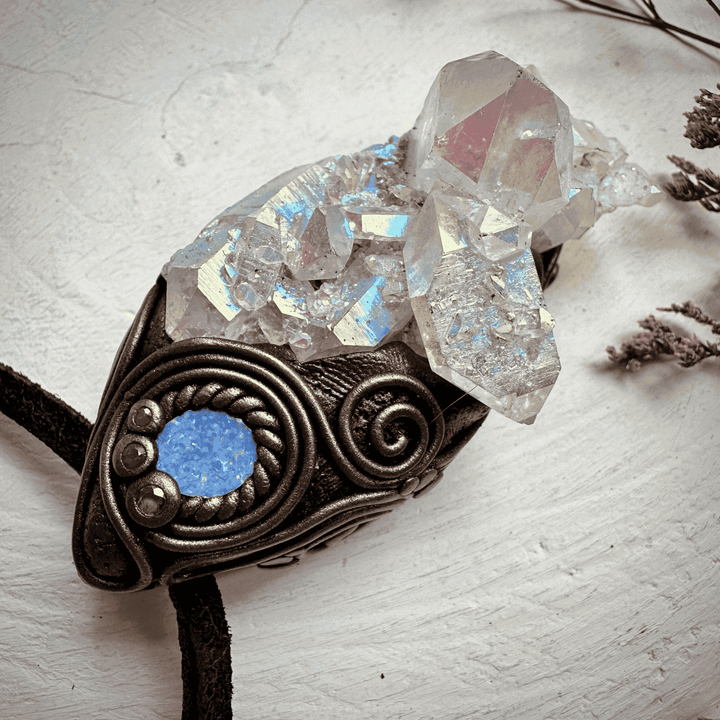 Angel Aura Quartz Opal and Ruby Wand / Necklace - FairyGardenGlow