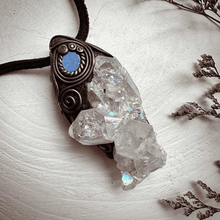 Angel Aura Quartz Opal and Ruby Wand / Necklace - FairyGardenGlow