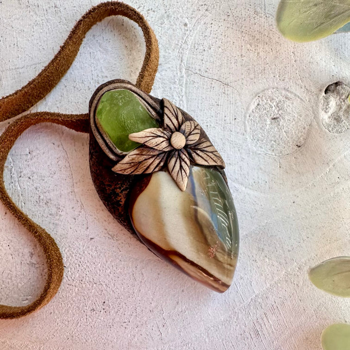 Handmade bohemian gemstone jewelry with natural stones