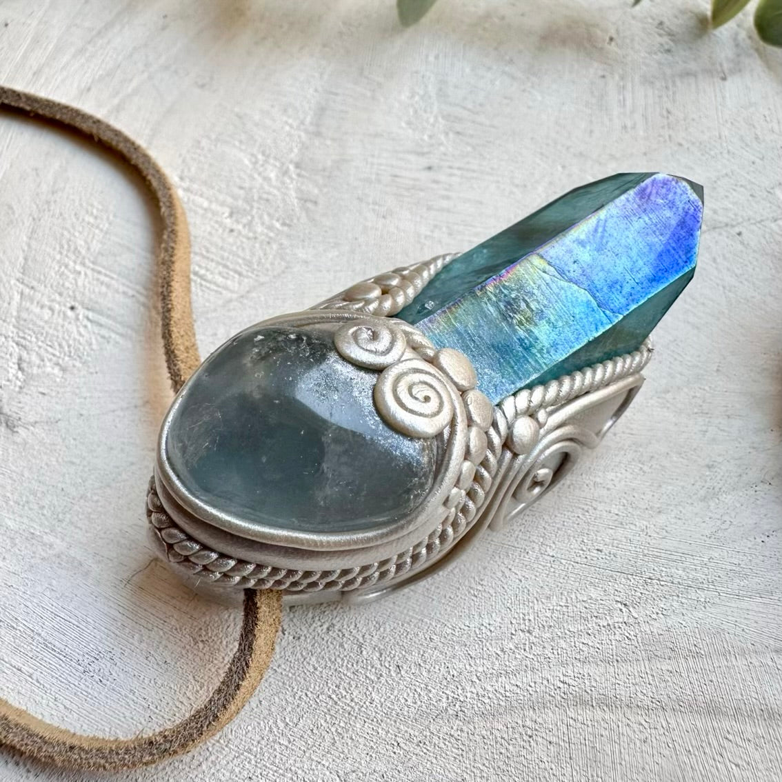 Crystal necklace designed for calm clarity and spiritual connection