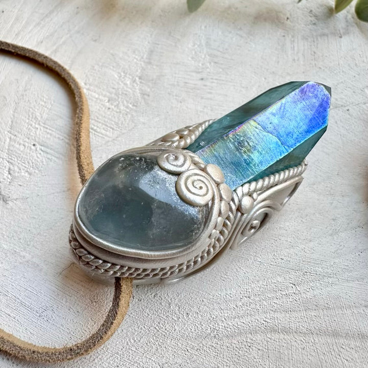Crystal necklace designed for calm clarity and spiritual connection