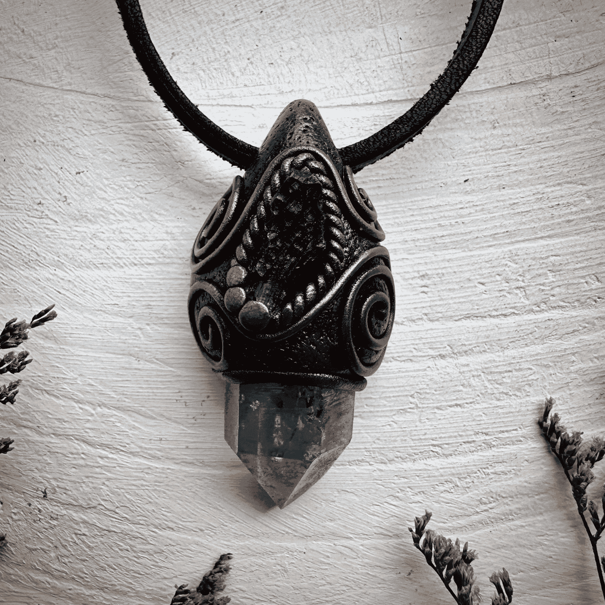 Aqua Aura Quartz and Moldavite Necklace - FairyGardenGlow