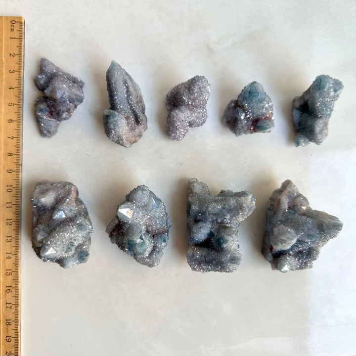 Spirit Quartz cluster coated in Aqua Aura finish