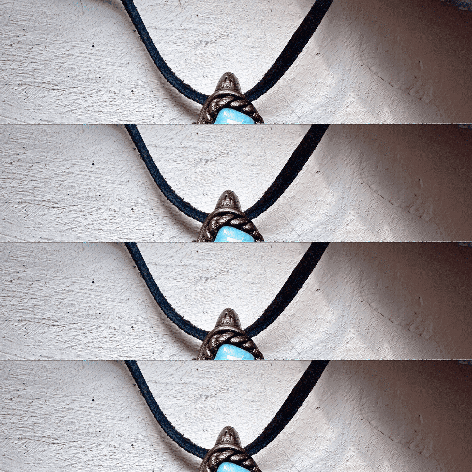 Blue Kyanite and Larimar Pendant Necklace - FairyGardenGlow