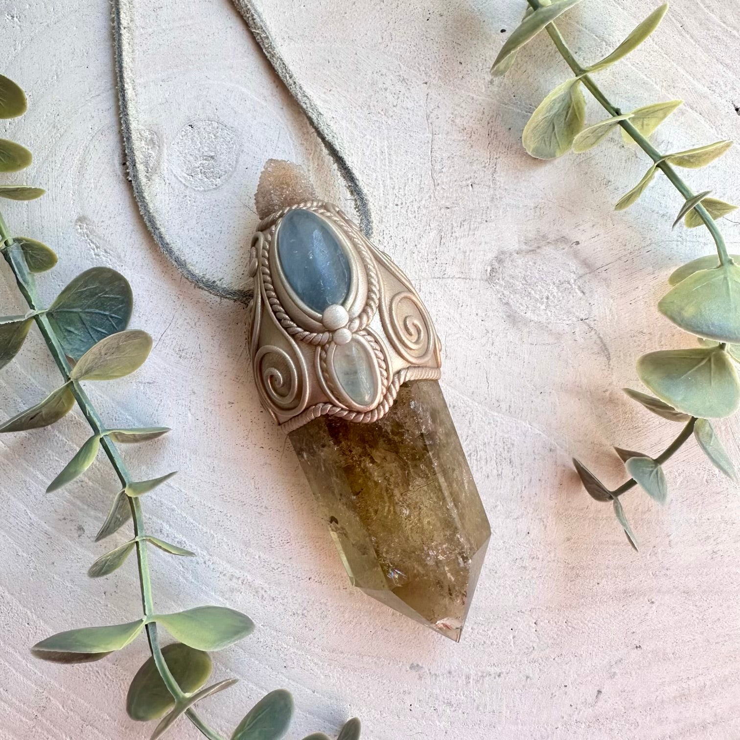 Raw healing crystal wand for abundance peace and spiritual clarity energy