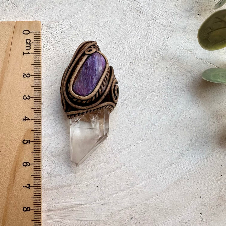 Crystal necklace designed for transformation clarity and spiritual growth