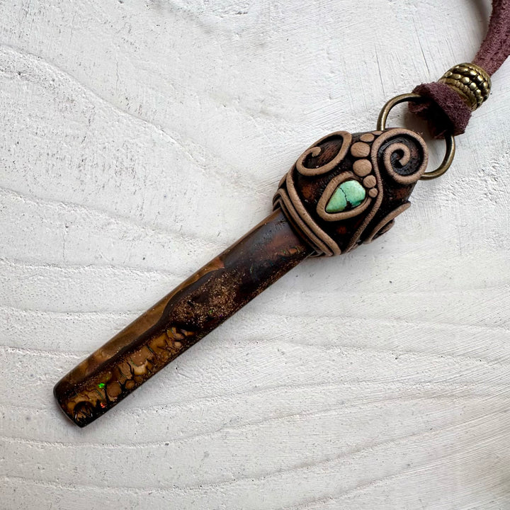 Spiritual jewelry made with Boulder Opal and Turquoise gemstones