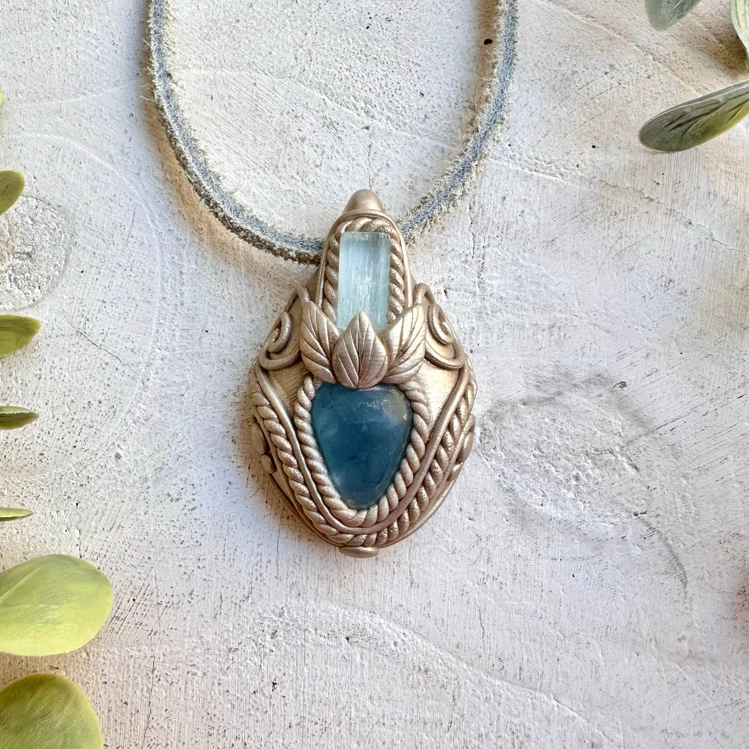 boho healing crystal jewelry with natural gemstones