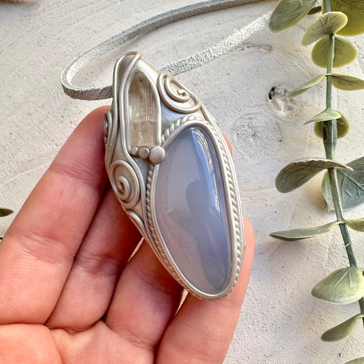 Crystal necklace designed for calm clarity and connection