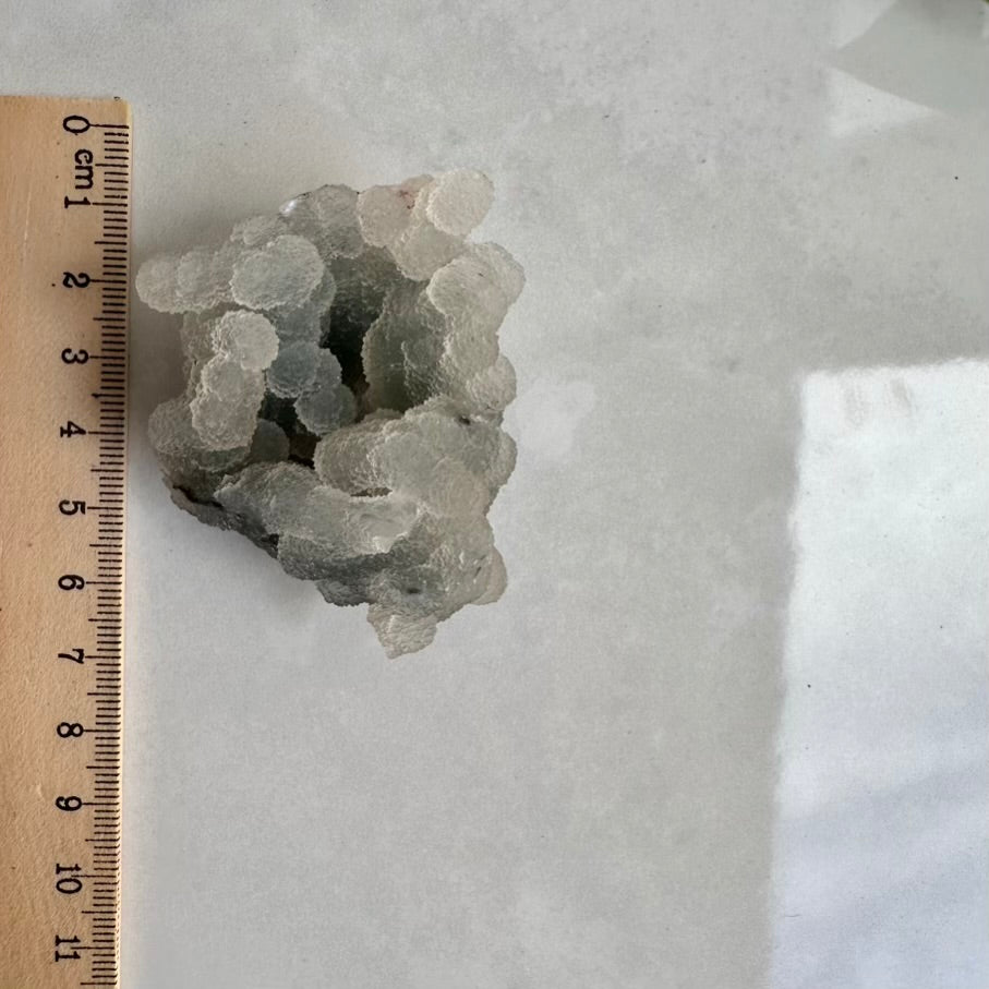 Chalcedony Specimen – Unique Natural Grey Chalcedony Cluster for Calm, Balance & Peaceful Energy - FairyGardenGlow