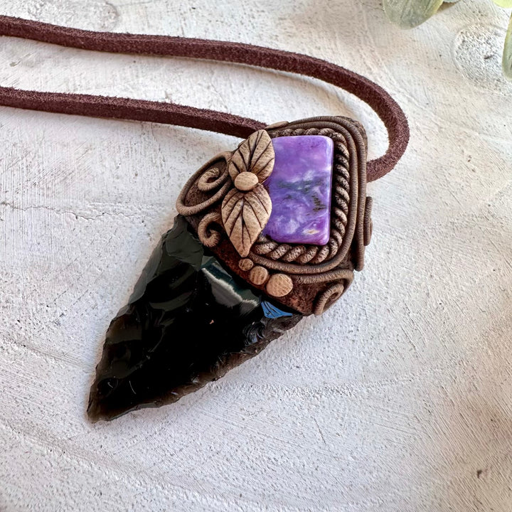 Handmade gemstone necklace for spiritual growth and grounding