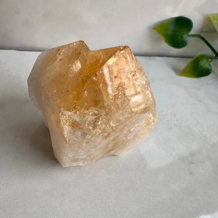 Citrine Crystal Tower – Polished Heat - Treated Amethyst Stone for Abundance, Joy & Manifestation - FairyGardenGlow