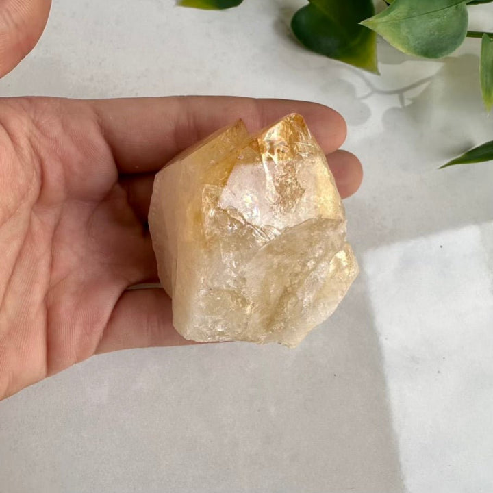 Citrine Crystal Tower – Polished Heat - Treated Amethyst Stone for Abundance, Joy & Manifestation - FairyGardenGlow