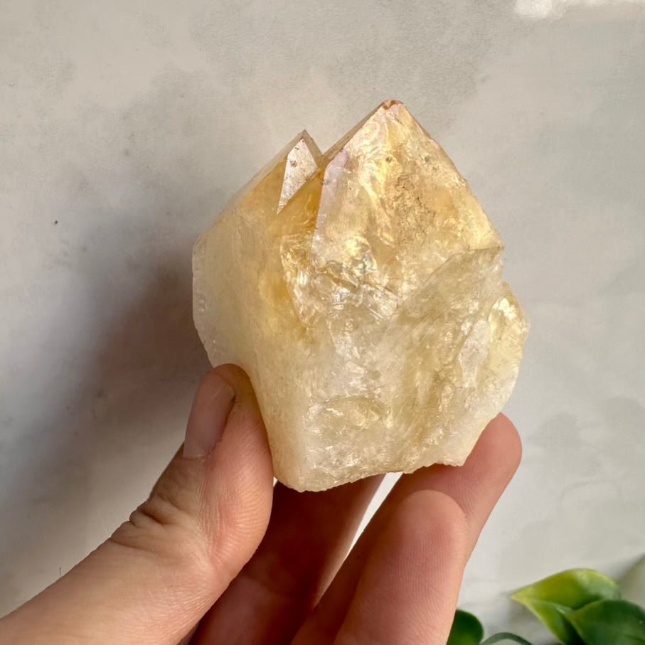 Citrine Crystal Tower – Polished Heat - Treated Amethyst Stone for Abundance, Joy & Manifestation - FairyGardenGlow