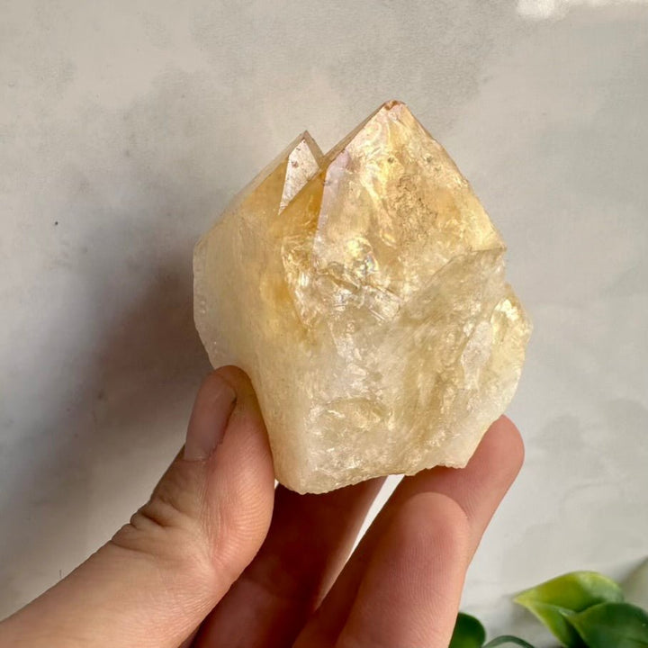 Citrine Crystal Tower – Polished Heat - Treated Amethyst Stone for Abundance, Joy & Manifestation - FairyGardenGlow