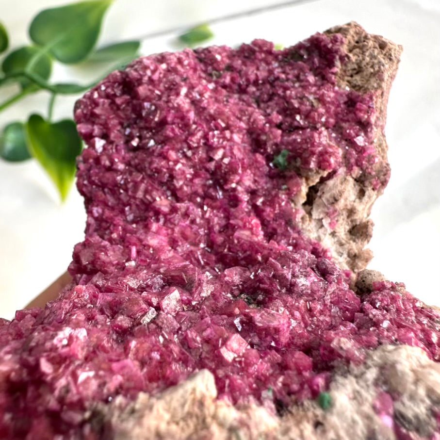 Cobalto Calcite Specimen – Natural Pink Calcite Crystal Cluster (Both Sides) for Love & Healing - FairyGardenGlow