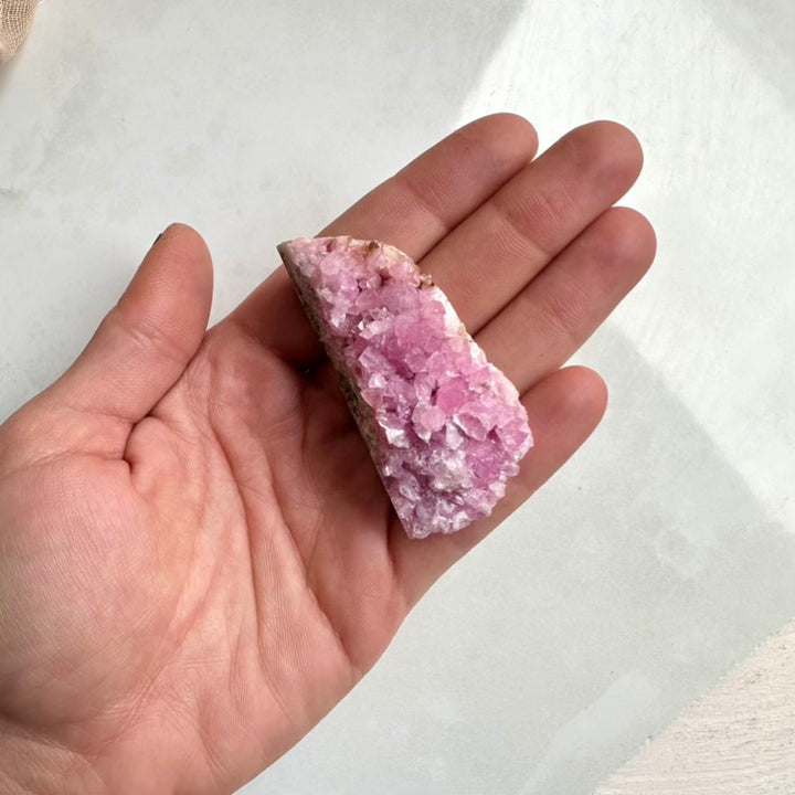 Hand-selected natural Cobalto Calcite mineral cluster